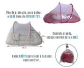 Berço Portátil Mosquiteiro Vermelho Poá